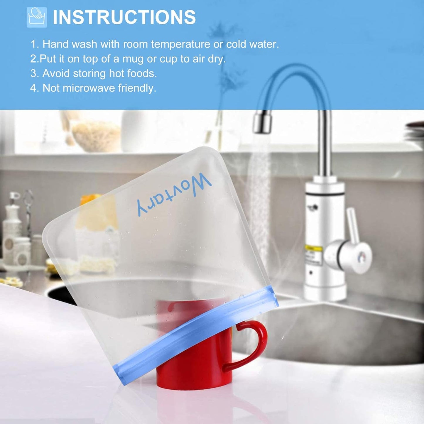9 Pack Reusable Sandwich Bags,Dishwasher Safe Reusable Storage Bags,Reusable Snack Bags Leakproof Silicone - Free Plastic BPA Free Bags for Food Travel (9 Pack- 5 Sandwich Bags 4 Gallon Bags)