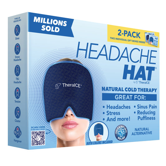 Headache Hat Soothing Migraine Relief Cap, 2-Pack