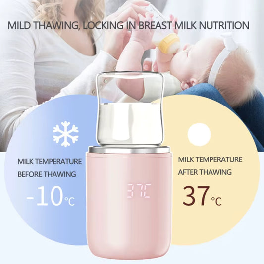 Portable Baby Bottle Warmer Electric Bottle Warmer USB Rechargeable Warmer Lightweight & Travel Friendly for Parents