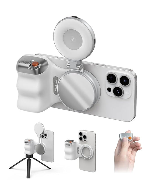 TELESIN Magnetic Phone Grip
DSLR-Style Shutter Button 📸
Works with iPhone & Android – Magsafe Compatible!